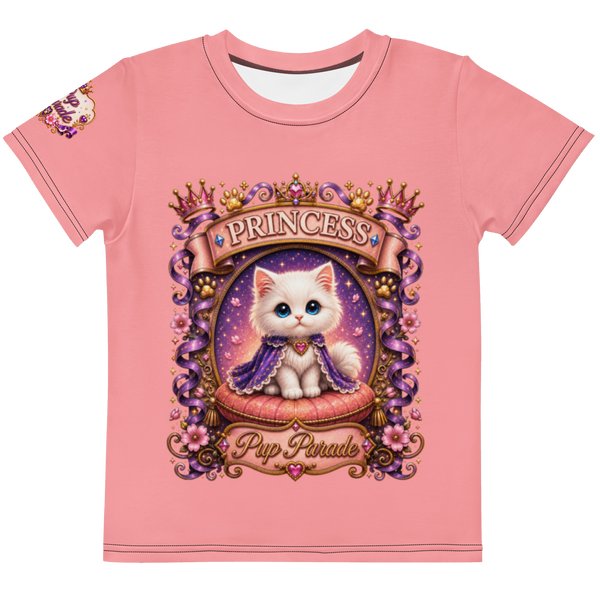 プリンセス子猫 キッズクルーネックTシャツ